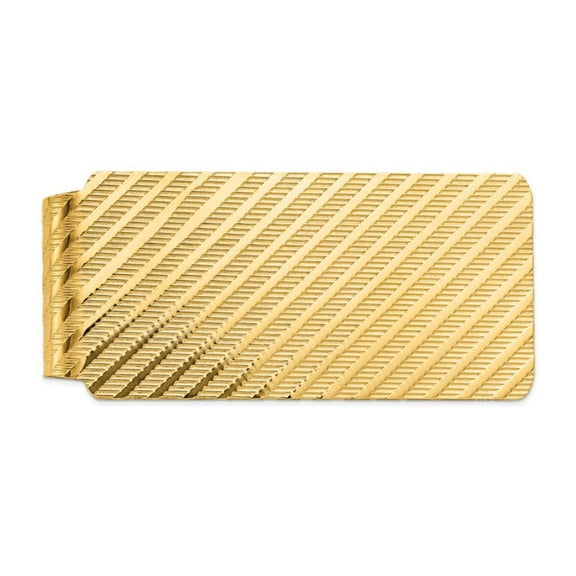 Primal Gold 14 Karat Yellow Gold Men's Textured Money Clip