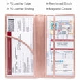 thumbnail image 3 of Canopus PU Leather Car Document Organizer, Medium Size, 6 slots, Rose Gold, 3 of 9