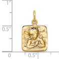 thumbnail image 2 of Collier Ange en Or Jaune 14k Pendentif Charme Religieux, 2 of 6