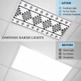 thumbnail image 4 of White Black Boho Fluorescent Light Covers, Southwest Ethnic Abstract Geometric Magnetic Light Covers for Ceiling Lights, Fluorescent Ceiling Shade Filters for Classroom Bedroom Office 4x2Ft x 1PCS, 4 of 8