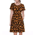 thumbnail image 1 of Balery Cute Squirrel Vestidos sueltos de manga corta para mujer, vestidos de verano 2025, vestidos casuales de corte A con vuelo., 1 of 6