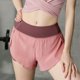 thumbnail image 4 of Pantalones cortos para correr 2 en 1 para mujer con forro Pantalones cortos de yoga de cintura alta Abanopi Shorts deportivos, 4 of 7