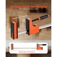 thumbnail image 3 of 2-Pack 24" Parallel Bar Clamps for Woodworking, 1500 lbs Load Limit Orange F-Clamp Set, 3 of 10