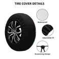 thumbnail image 2 of Salouo Lone Cowboy Desert Scene Print Spare Tire Cover 14-17 inch Spare Tire Protector Universal Tough Tire Wheel Cover for Trailer SUV and Truck-17 inch, 2 of 6