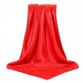 thumbnail image 2 of Bmisegm Large Square Satin Head Scarf Silk Hair Scarf Square Hair Bandanas Large Scarf Sleeping Head Wraps for Women Berets Red, 2 of 8