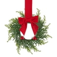 thumbnail image 3 of 6 Pcs 10.6 Inch Mini Christmas Cabinet Wreaths, Artificial Norfolk Pine Small Wreath Set, Farmhouse Greenery Hanging Wreath for Kitchen Cabinet Front Door Window Wall Holiday Decor, 3 of 5