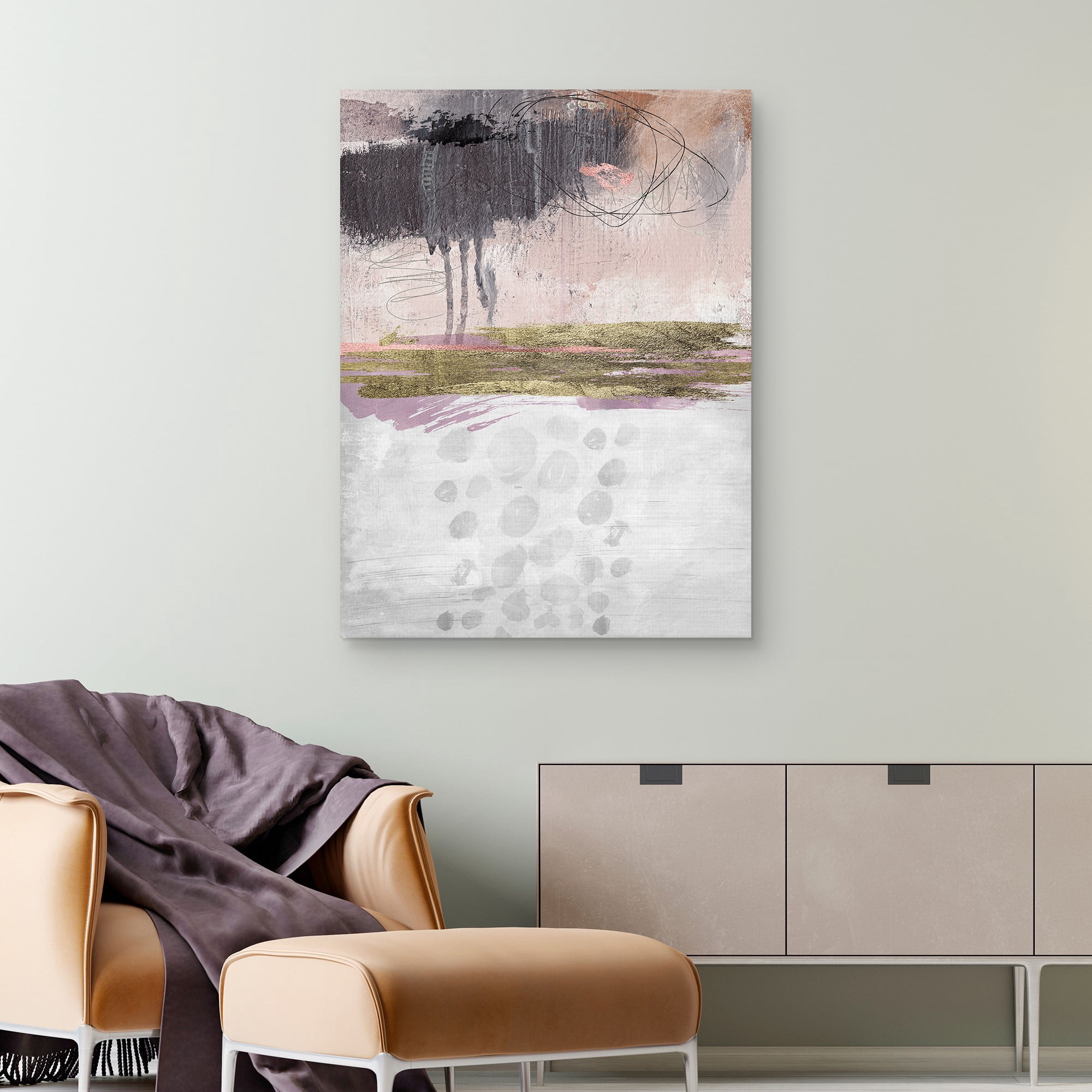 Masterpiece Art Gallery Rosey Abstract Canvas Art Print, 30" x 40", by Nikki Chu