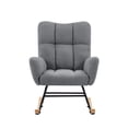 thumbnail image 3 of Nursery Rocking Chair Teddy Upholstered Glider Chair with High Backrest Armchair For Living Room Bedroom, 3 of 6