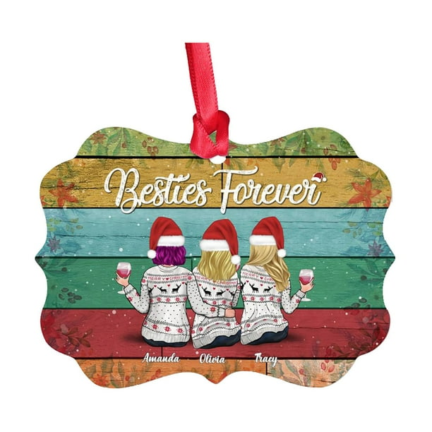 Toyfunny DIY Personalized Forever Sister Friend Decorating Christmas