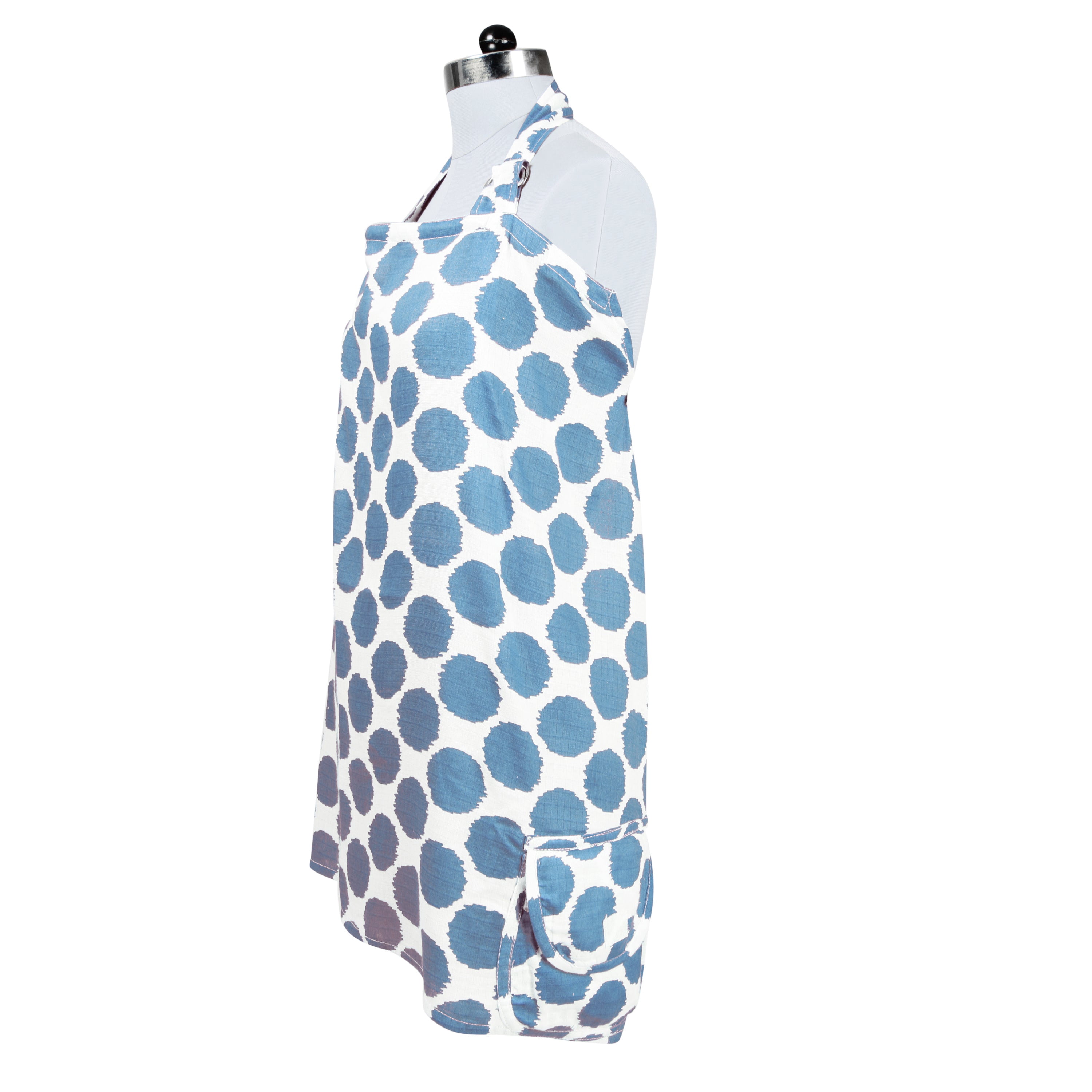 Bacati - Blue Dots Muslin Privacy Nursing Cover