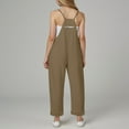 thumbnail image 6 of Sopiago Jumpsuit for Girls Casual Sleeveless Loose Spaghetti Strap Summer Girls Rompers Long Pants with Pockets Brown,11-12 Years, 6 of 7