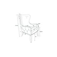 thumbnail image 3 of Linon Salem Full Back Upholstered Dining Chair, 18" Seat Height, Dark Espresso Finish with Blue Fabric, 3 of 3