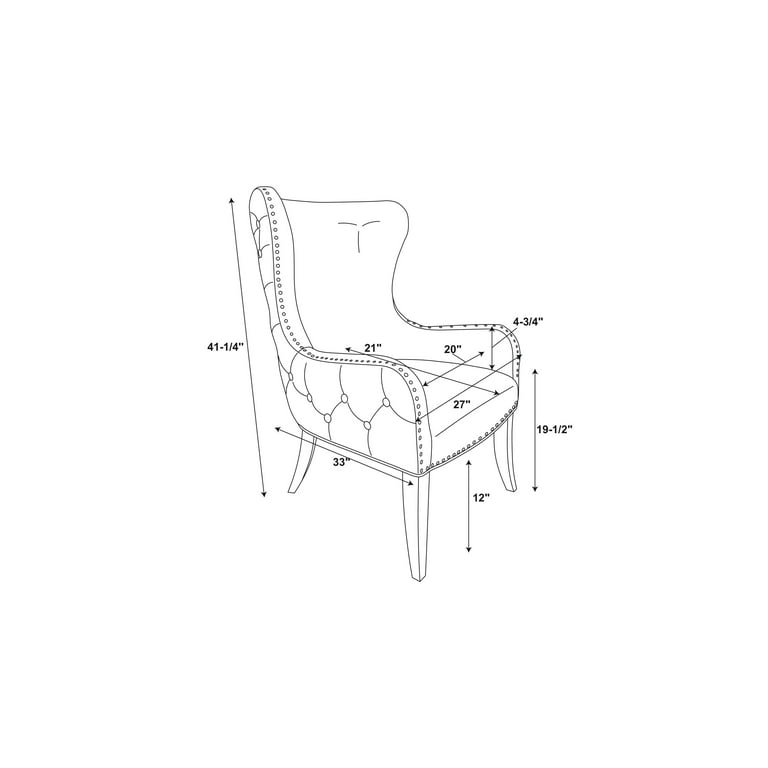 Linon Salem Full Back Upholstered Dining Chair 18