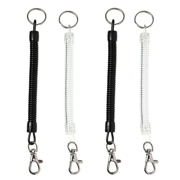 Shisuyan Anti Lost Retractable Spring Coil Keychains 4Pcs 8.1x0.5in