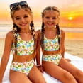 thumbnail image 5 of CCRFTGI Swimsuits for Child Girls Size 6-7 Two Piece Sets Swim Vacation Girls Bikini Beach Holiday Bathing Suit Summer Cute Fruit Print Girls Fashion Swim Suit Kids Swimwear Ginger 2-3 Years, 5 of 9