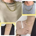 thumbnail image 5 of ChainsHouse 14K Gold Plated Thorns Chains Necklace for Women Men Choker Trendy Jewelry Birthday Christmas Father's Day Gift, 18inch, 5 of 8