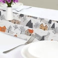 thumbnail image 4 of Yayeee Table Runner 90 inches Long Home Kitchen Dinning Party Decoration, Beige Snow Houses, 4 of 7