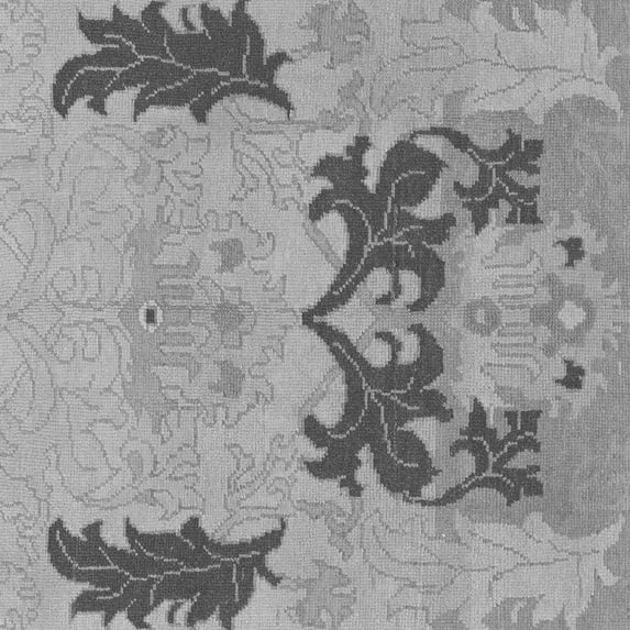 Ahgly Company Indoor Square Abstract Gray Modern Area Rugs, 7' Square