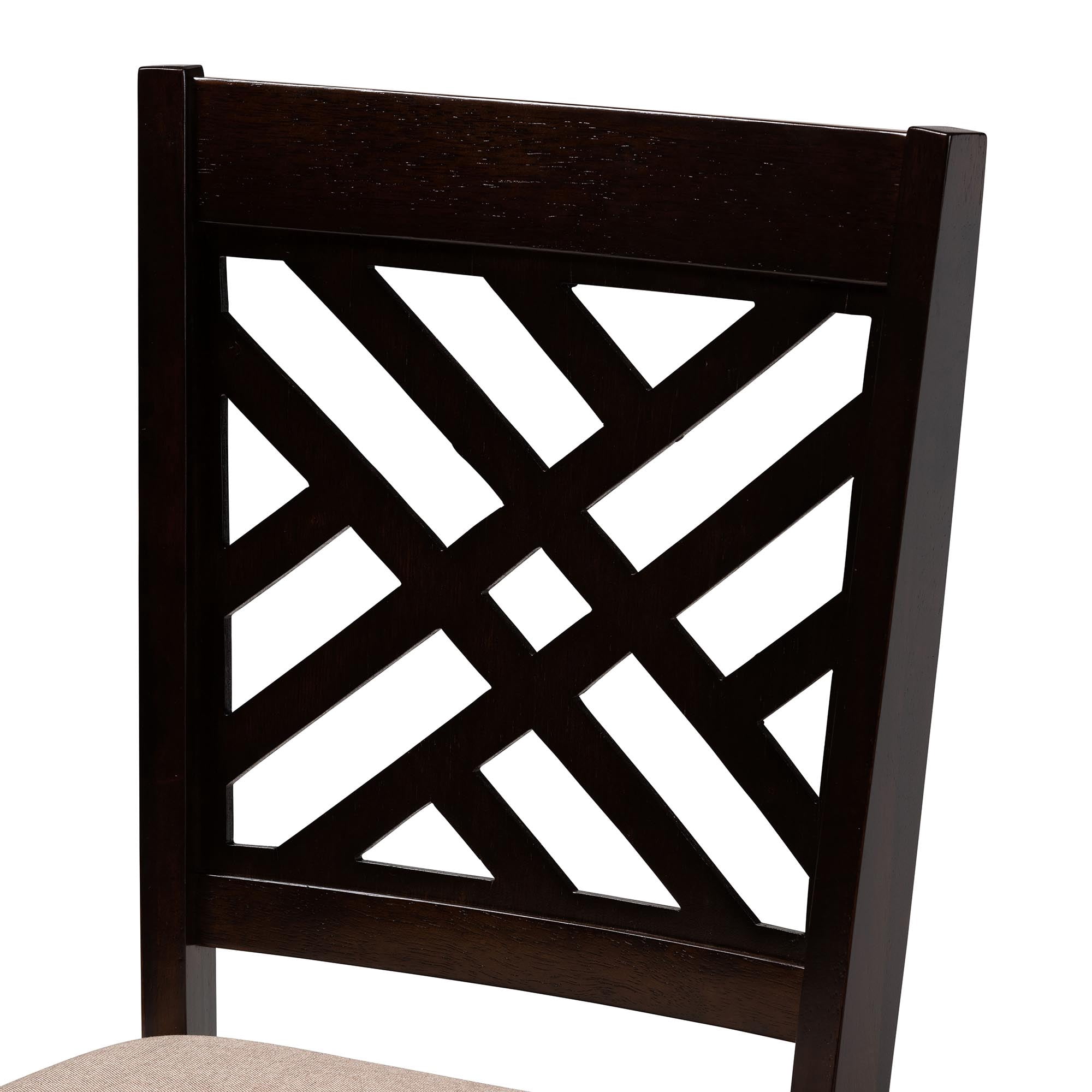 Baxton Studio Edona Modern Dining Set, 5-Piece, Dark Brown
