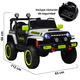 thumbnail image 5 of Montable Electrico Camioneta Para Niños Control Remoto Luz 12v - Gris, 5 of 7