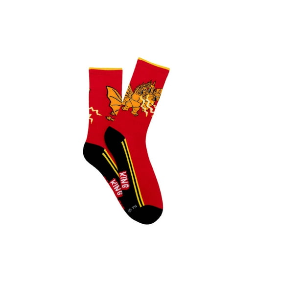 Godzilla King Ghidorah Crew Sock