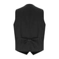 thumbnail image 3 of Mens Suit Vests Sleeveless Button-Down V Neck Collared Business Work Waistcoats Formal Dress Solid Slim Vests for Suits or Tuxedos, 3 of 5