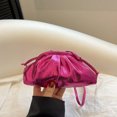 thumbnail image 2 of LNGOOR Mini Ruched Bag Hot Pink Metallic PU   Funky  Punk & Bag For Street Wear, 2 of 7