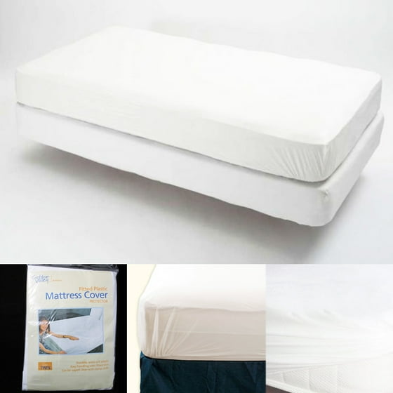Twin Size Fitted Mattress Cover Vinyl Waterproof Allergy ... Twin Size Fitted Mattress Cover Vinyl Waterproof Allergy ...