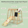 thumbnail image 4 of Infans Indoor Playground Climbing Gym Kids Wooden 8 in 1 Climber Playset  for Children, 4 of 7