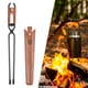 thumbnail image 3 of Pinzas para fogatas, pinzas para chimenea, agarrador de troncos con mango y manga de cuero PU, pinzas para leña, pinzas para fuego para barbacoa de Pi, 3 of 6