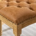 thumbnail image 5 of MIKIBAMA Orange PU Leather Dining Chairs, Mid-Century Style, Set of 4, 5 of 7