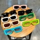 thumbnail image 2 of Gafas De Sol De Moda Y2K Con Montura Rectangular Para Mujeres Y Hombres, Gafas Informales De Kpop De Color Caramelo, Accesorios Para Fotos, Gafas Para Fiestas Al Aire Libre UV400, 2 of 4