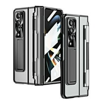 for Samsung Galaxy Z Fold 3 Case, Luxury Ultra Slim Plating Hard PC Shockproof Drop Protection Phone Case Cover for Samsung Galaxy Z Fold 3 5G, Black