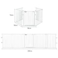 thumbnail image 3 of Costway Verja de Metal 5 en 1 Regulable para Niños Cerca Barrera de Seguridad con Puerta para Chimenea Mascotas Blanco 58 x 74 cm, 3 of 10