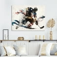 thumbnail image 2 of Designart Usa Hockey Player In Action VI Canvas Wall Art, 2 of 5