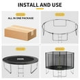 thumbnail image 6 of SKOK 12FT Black Trampoline with Enclosure, Ladder, Outdoor Safety, Durable, 800LBS Capacity for Kids & Adults, 6 of 9