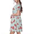 thumbnail image 2 of Balery Watermelon Vestidos sueltos de manga corta para mujer, vestidos de verano 2025, vestidos casuales de corte A con vuelo., 2 of 6