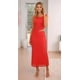 thumbnail image 4 of Conjunto de 2 Piezas de Falda para Mujer, Conjunto de Verano, Sin Mangas, Asimétrico, de , Top Corto, Faldas Largas. Rojo XL, 4 of 10