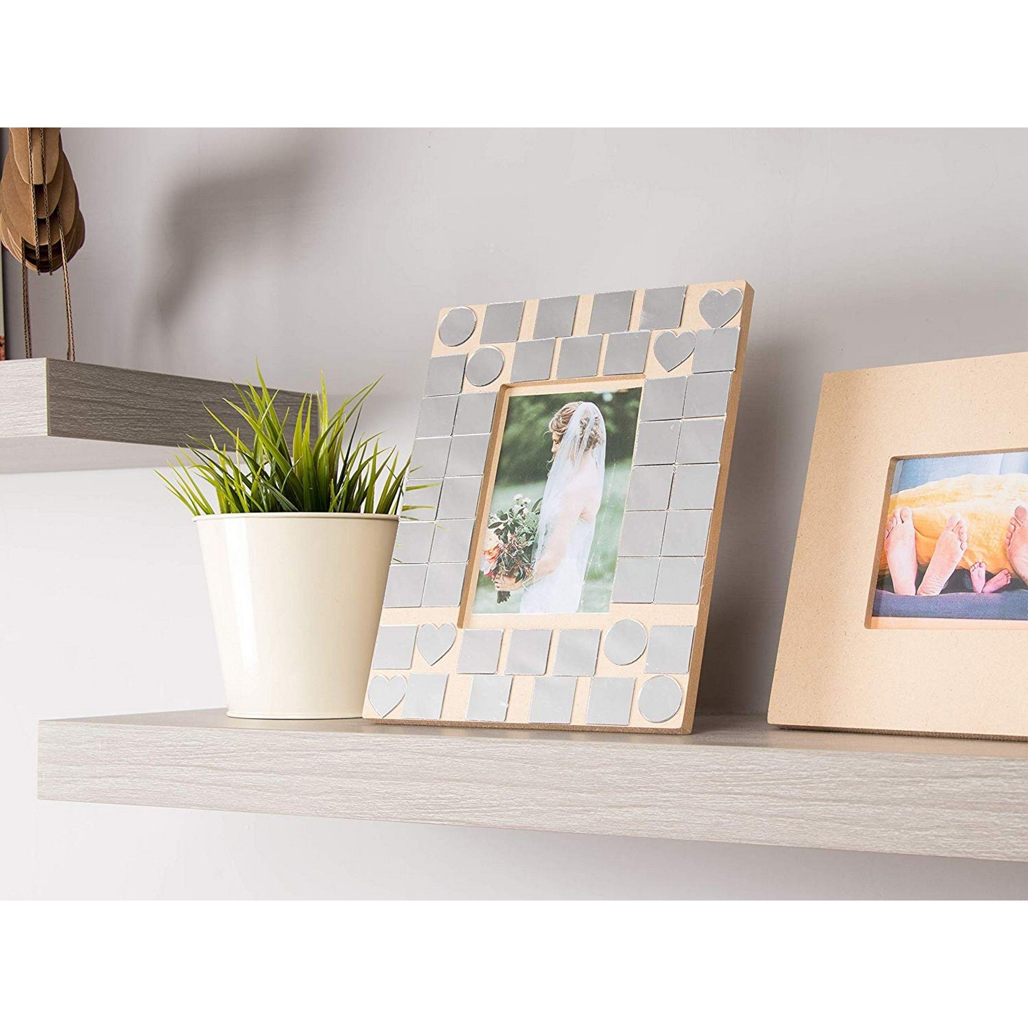 Craft Glass Mirror Tiles for Decoration 3 Sizes, 150-Pack Craft Glass Mirror Tiles for Decoration 3 Sizes, 150-Pack