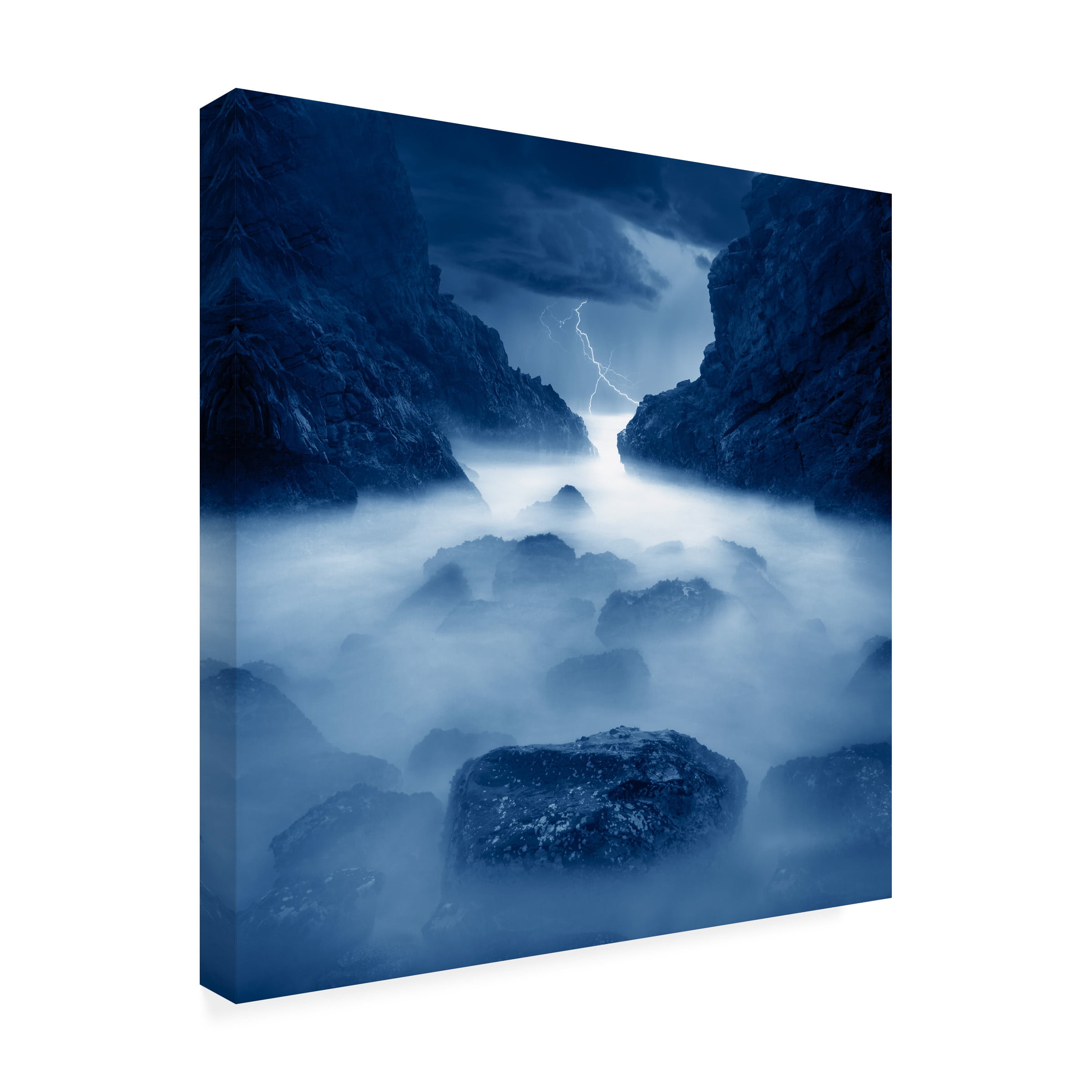 Moises Levy 'Tormenta en Ixtapa Blue' Canvas Art