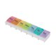 thumbnail image 1 of Organizador semanal y diario de pastillas, pastillero grande con botón, planificador de pastillas de 7 días, espacioso para uso diario o de viaje, arcoíris, 1 of 4
