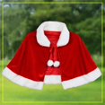 thumbnail image 3 of 2022 Winter Red Velvet Cape Cloak Christmas Women Girl Shawl Party Costumes Dress Decoration Santa Claus Costume Fashion, 3 of 4