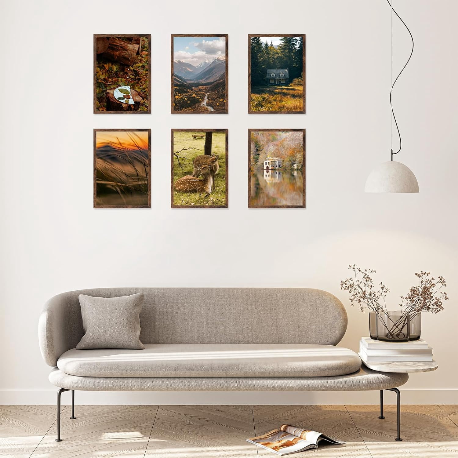 11x15 Picture Frame Deep Brown for Wall Hanging, Wood 11 x 15 Frame Photo Frame for Wall Horizontally or Vertically, Deep Brown, 3 Pack