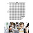 thumbnail image 5 of Cloth Napkins Set of 6 - 20x20 Inches, Grey Plaid Washable Reusable Table Napkins, Gradient Geometric Buffalo White Checkered Soft & Absortbent Dining Napkin for Party Wedding Hotel Restaurant, 5 of 8