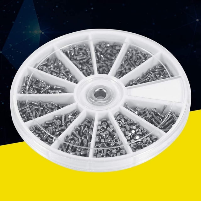 600 tornillos y pernos de acero inoxidable en miniatura M1 M1.2 M1.4 M1.6 para relojes, gafas y dispositivos electrónicos ShuxiuWang 8390605894800