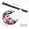 thumbnail image 5 of 2Pcs Leather Round Flower Cruise Luggage Tag with Privacy Cover and Name ID Tag - Suitable for Travel Handbags Backpacks School Bags Luggage Tags, 5 of 7