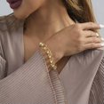 thumbnail image 3 of HOOUN Gold Plated Rolo Link Chain Bracelet Delicate Light Weight Bracelet, 3 of 5