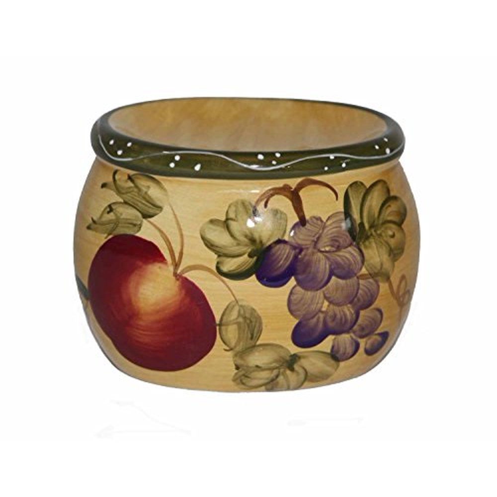 ACK Tuscany Mixed Fruit Hand Painted Ceramic, Scouring Brillo Pad