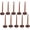 Wood, variant on Japanese 8.5 inch Ramen Handcrafted Wooden Soup Spoon Utensils Set for Kitchen, Hot Pot 10 Pcs