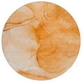 thumbnail image 2 of Addison Rugs Chantille Indoor/Outdoor Transitional Watercolors Orange Washable Round Rug, 8' x 8', 2 of 6